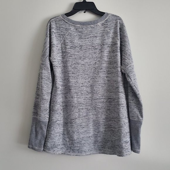 90 DEGREES Women's Medium Grey Casual Workout Sweater Shirt Zip Vents Snug Cuffs - Picture 6 of 7